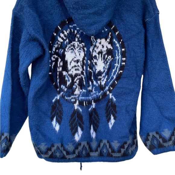 Tejidos Ruminahui VTG size Medium Alpaca Wool Full zip sweater/Native American - Picture 3 of 11